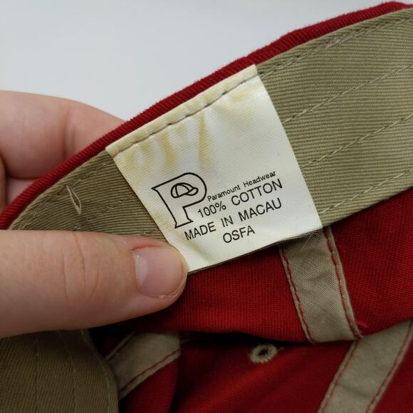 Paramount Headgear Cabela's Slideback Hat Embroidered Logo Red OSFA - Picture 11 of 11